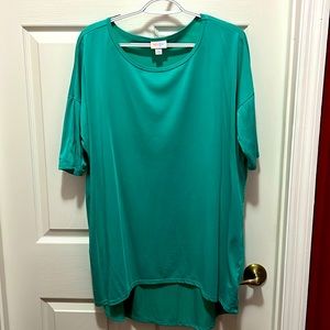 Casual mint green, soft scoop neck top